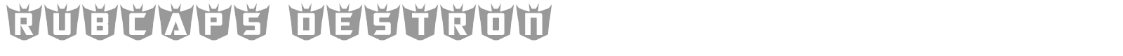RubCaps Destron font preview